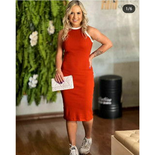 Vestido Ribana modelo novo moda feminina chique e moderna.