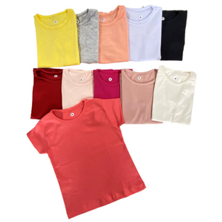 Blusa feminina Infantil Manga curta kit 5 peças em Oferta na Shopee