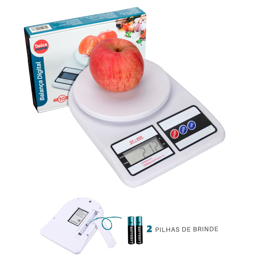 Balança de Cozinha Digital - Com Pilha -  Alta Precisão até 10kg