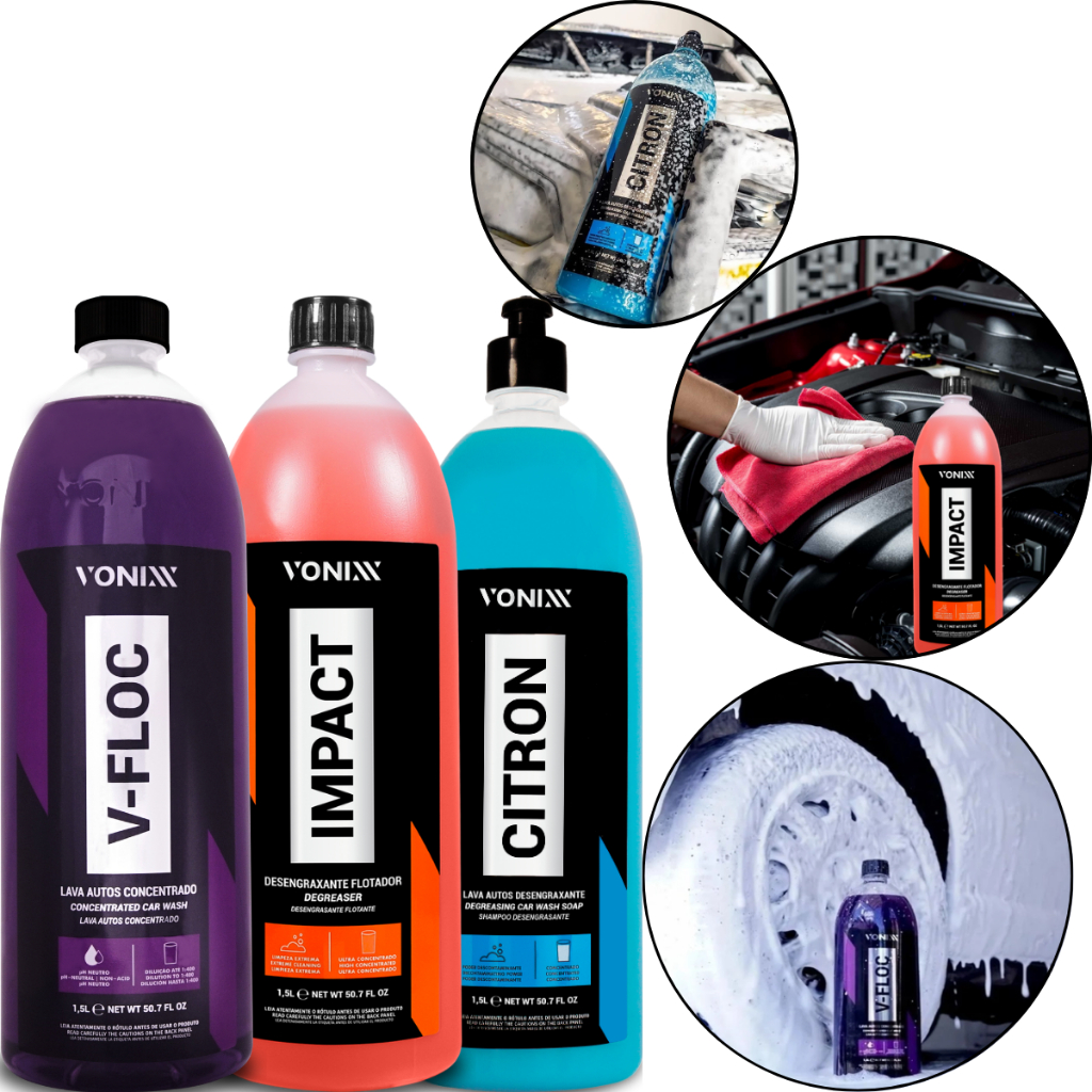 Kit Para Limpeza Pesada Impact Citron V-floc 1,5l Vonixx em Oferta na Shopee