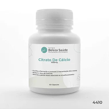 Citrato de Cálcio 1000mg : Grau Farmacêutico 60 Cápsulas em Oferta na Shopee