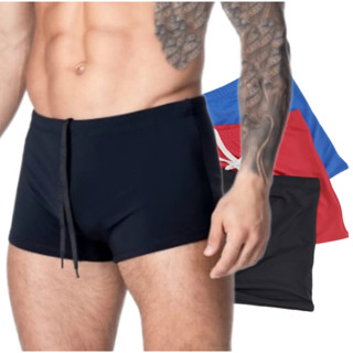 Sunga Masculina Boxer adulto Moda Praia forrada Com Proteção Solar Uv+50