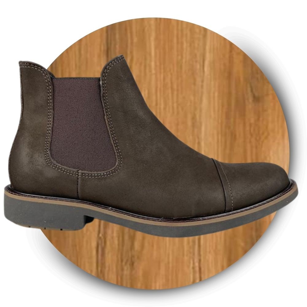 Botina Social Masculina Original Anatomic Gel Grafite Vintage Brown Couro Legítimo | Ref.: 9065