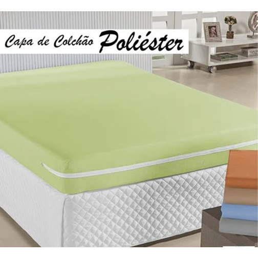 Capa Para Colchão Queen Capa Protetora 100% Poliéster Malha Gel Cores Variadas Envio Imediato