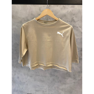 Cropped Algodão Feminino PM Mangas 3/4 Soltinho