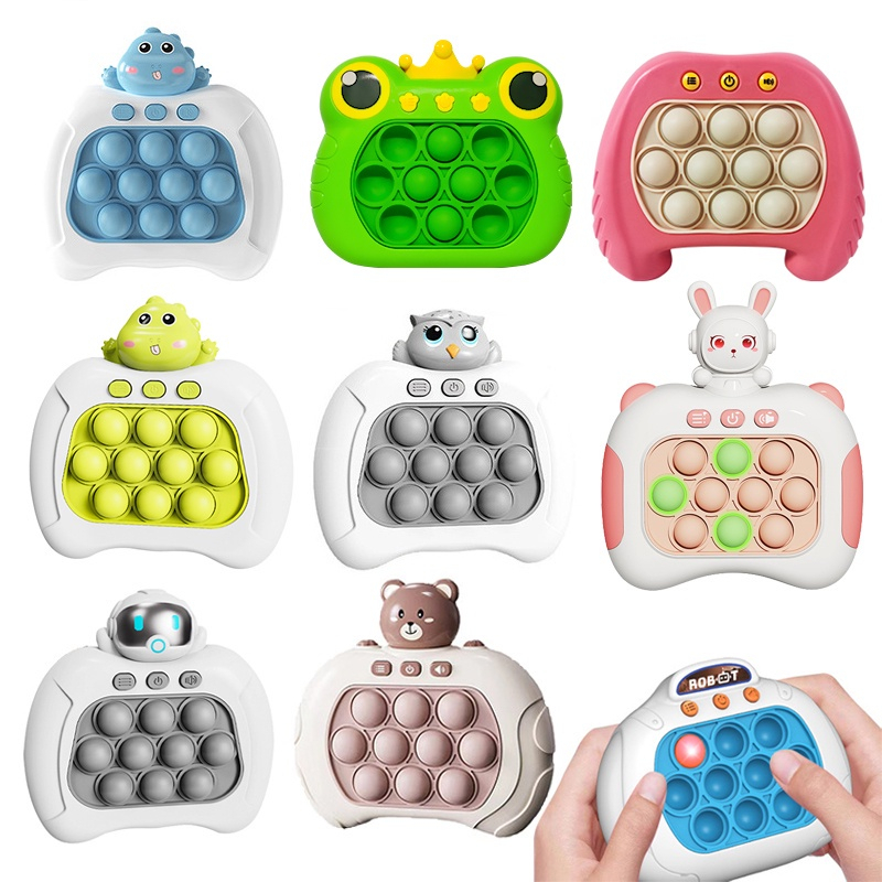 Brinquedo Pop It da Memória Eletrônico Gopher Machine Pop It Round Toy Fidget Push Bubble Squeeze Para Alívio De Estresse Genius