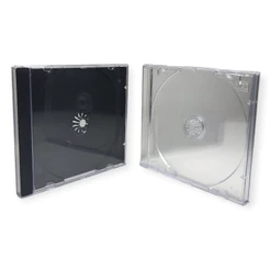 Estojo/Box CD Acrílico Transparente/Cristal ou Preto c/10 Unidades