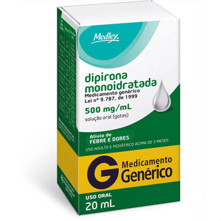 Dipirona monoidratada 500mg/ml solução gotas 20ml medley genérico