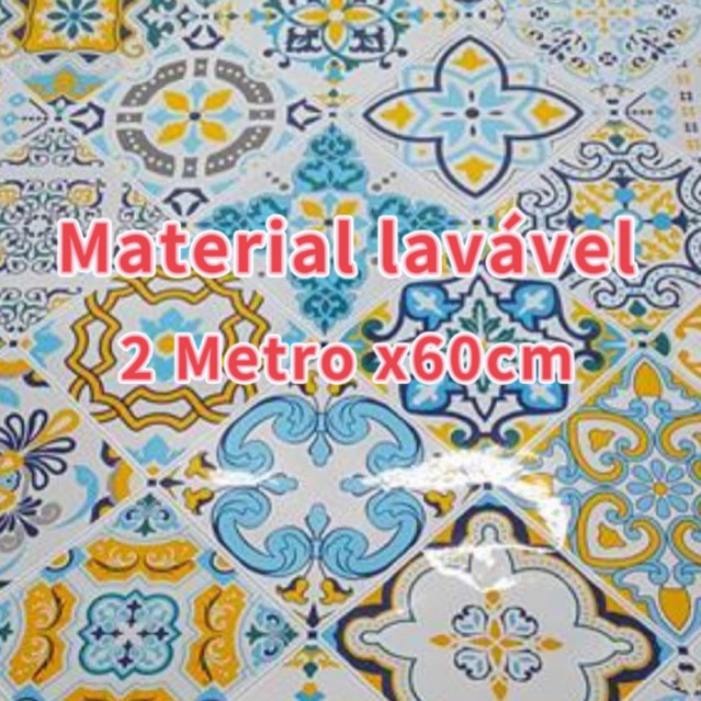papel de parede Adesivos para cozinha Brilhante Azulejo 2 Metro x 60 cm Resistente a Agua/Óleo material lavável