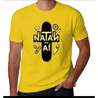 Camiseta classica unissex natan por ai amarela
