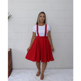 Salopete Godê Duplo Moda Evangélica Cristã