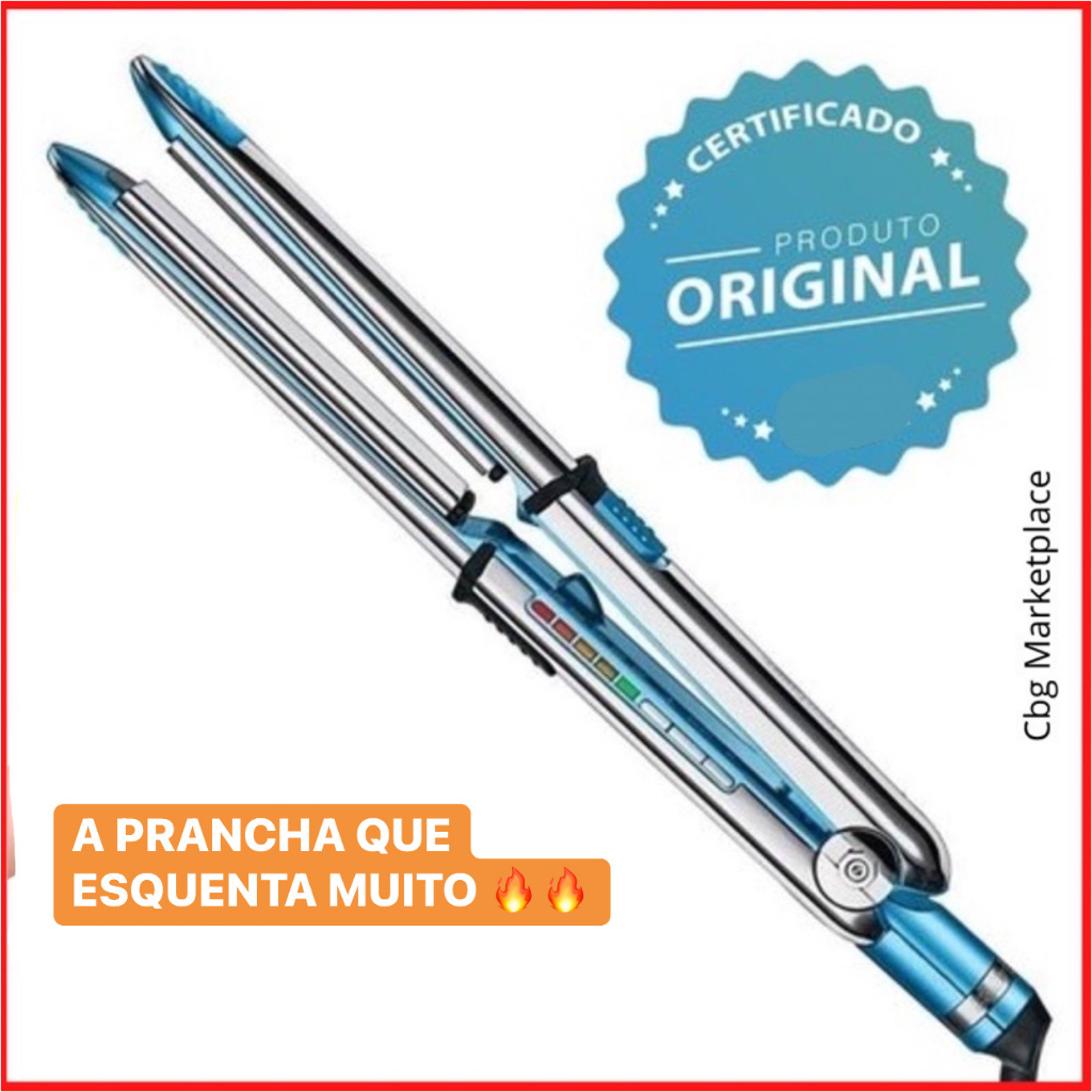 Prancha de Cabelo e Chapinha 465°F Super Nano Titanium Optima 3000 Profissional