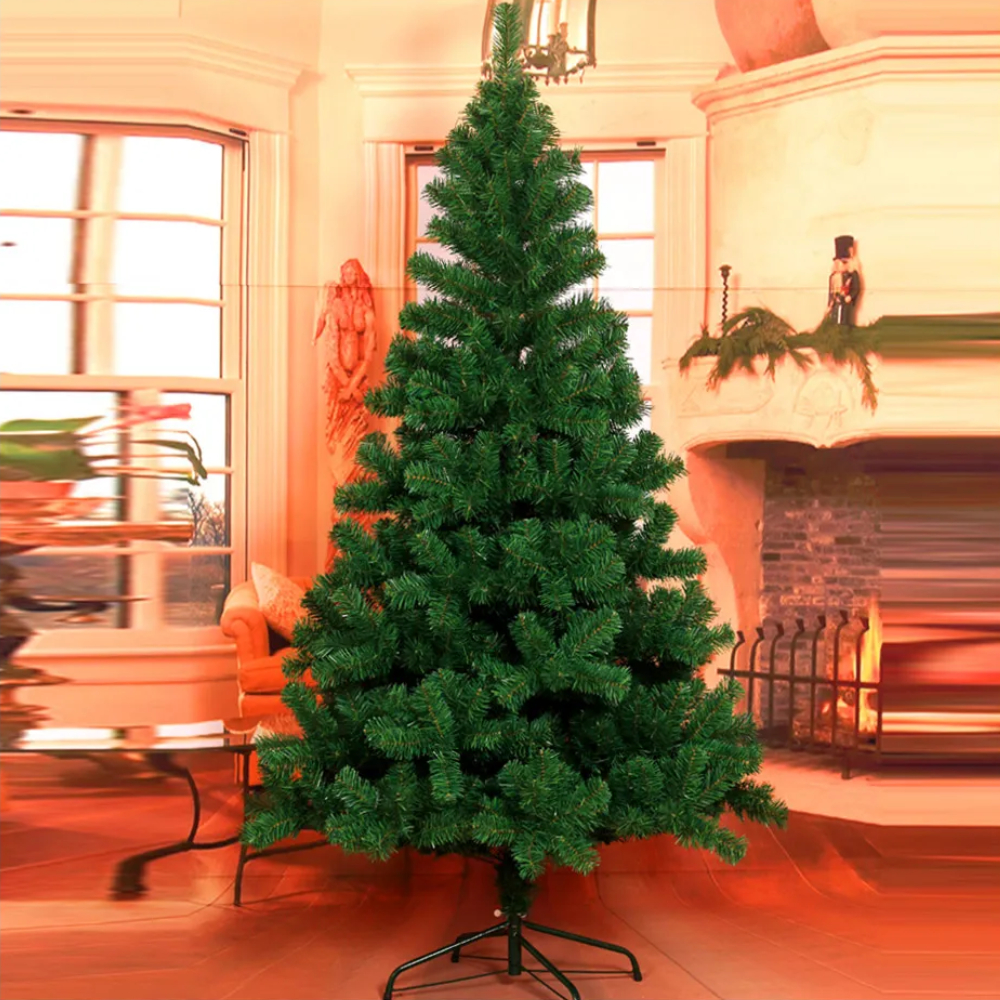 Árvore Natal Tradicional Pinheiro Tamanhos 1,20 / 1,50 / 1,80 Verde Branca Suporte De Plástico Ferro em Oferta na Shopee