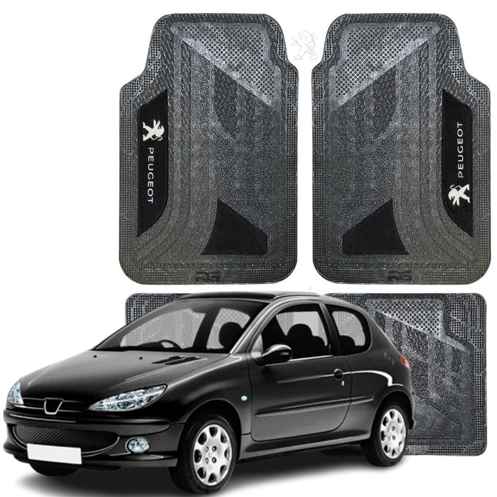 Jogo Tapete Personalizado Borracha Pvc Peugeot 206 Cc