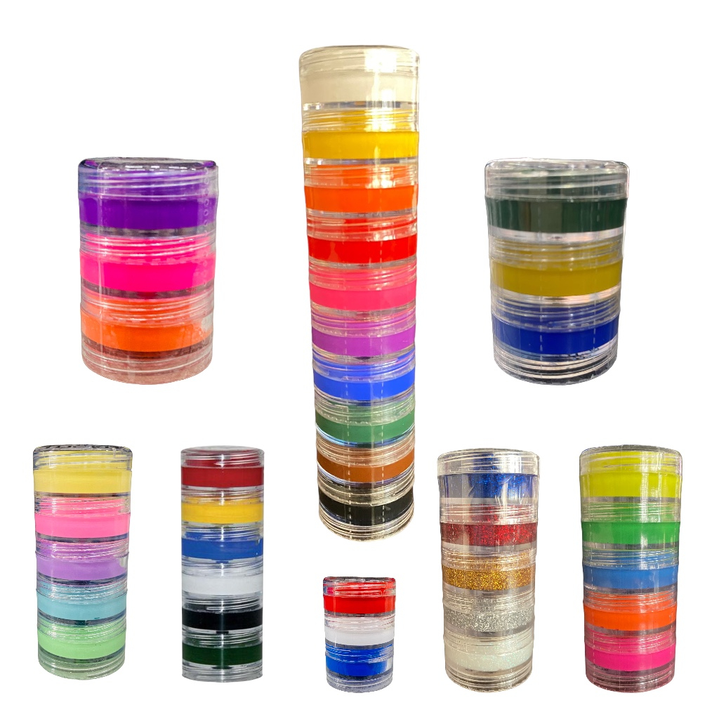 Tinta Facial carnaval Color Make Fluor 10 Cores Maquiagem Rosto em Oferta na Shopee