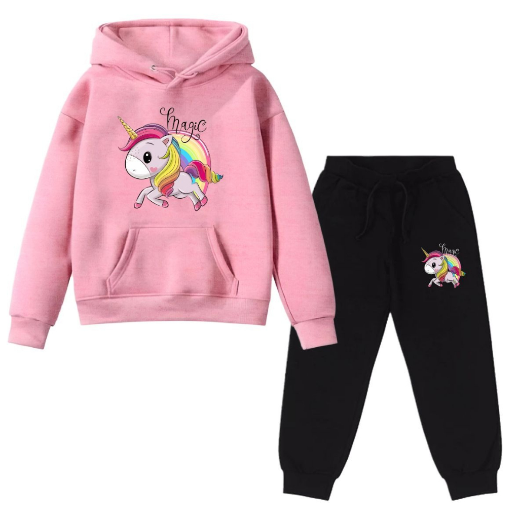 MOLETON INFANTIL CONJUNTO UNICORNIO ENVIO-24HORAS