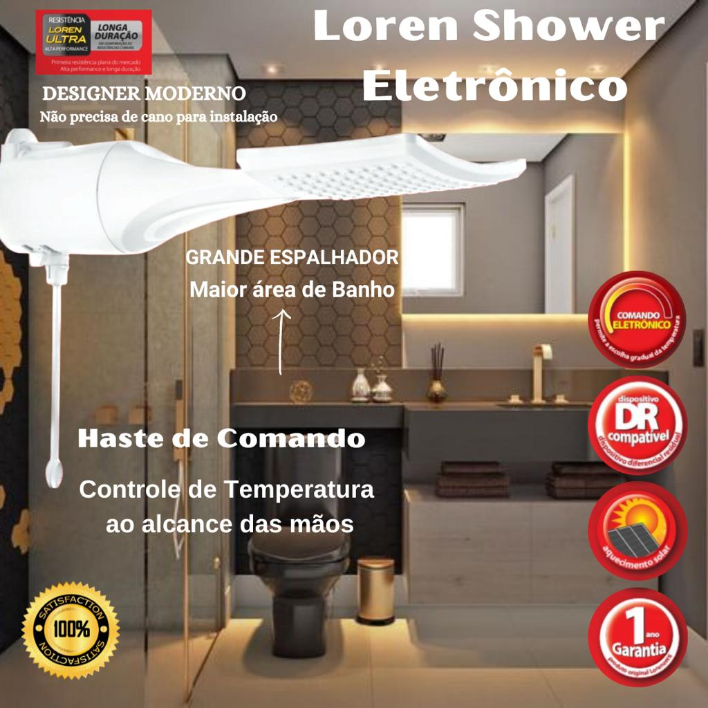 Chuveiro Loren Shower Eletrônico Lorenzetti 220v 7500w a 8900w