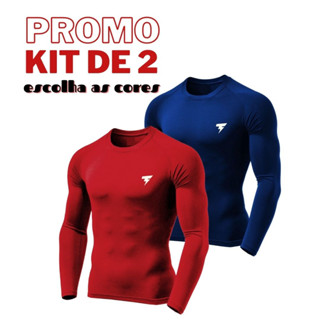 Kit com 2 Camisas Símbolo Refletivo Blusas Segunda Pele Uv E Também Na Opção Com 1 Unidade