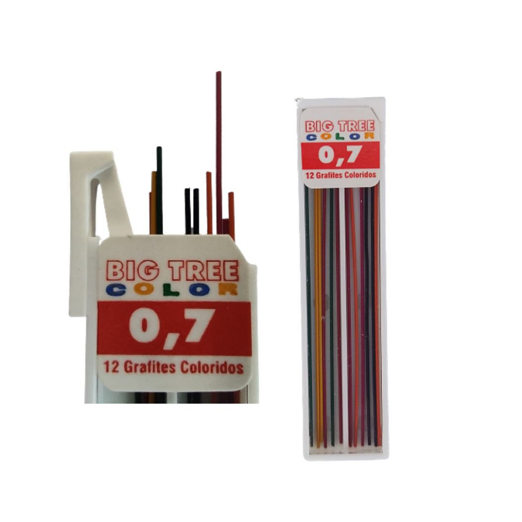 Conjunto de 12 Grafite Colorido Big Tree Cis 0.7mm - Expressão Criativa e Cores Vibrantes para Escrita e Desenho em Oferta na Shopee