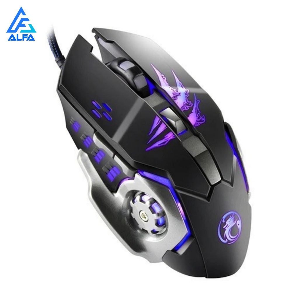 Mouse Gamer Optico Usb Led Rgb 3200dpi Com Fio 6 Botões
