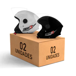 Capacete Feminino Masculino New Liberty 3 Three Pro Tork Kit 2 Unidades Viseira Cristal Moto