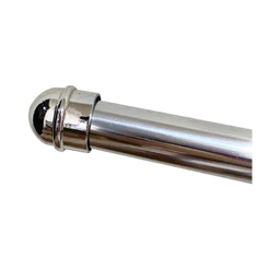 Par de Ponteira Bola para Varão de Cortina 28mm Cromado
