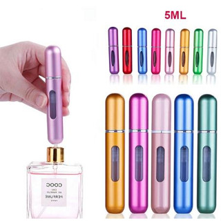 Mini Portátil Recarregáveis Atomizador Alumínio Recipiente Recarga Recipientes Cosméticos Viagem 5ML