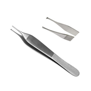 Pinça Adson 1x2 Dente de Rato 12 Cm