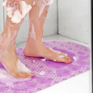 OFERTA Tapete Banheiro Box De Plastico C/ Ventosa 33x63cm Para Grudar Com Bolinha De Massagear Banho em Oferta na Shopee