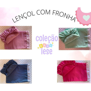 Kit 3 Lençol de berço americano com 3 fronha lese 100%POLIÉSTER