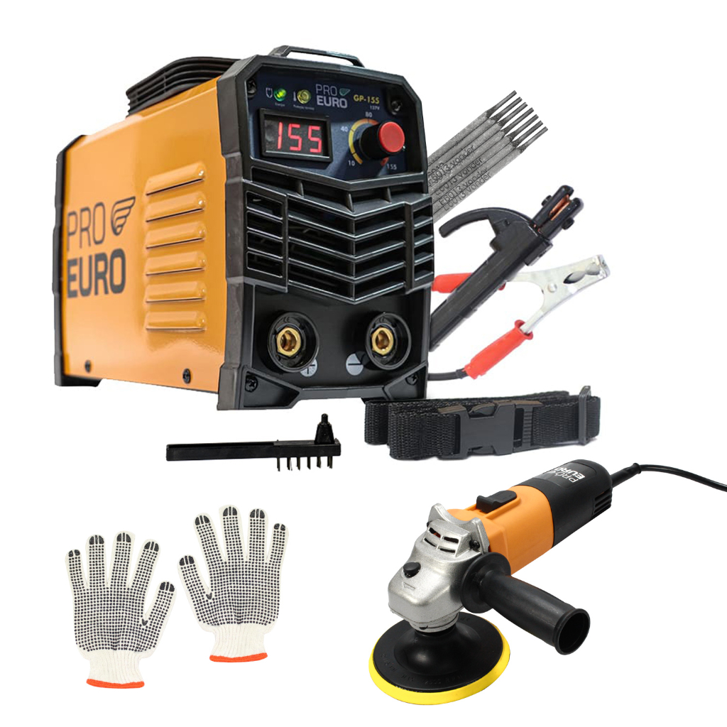 Kit Soldador Inversora 155a 110v 127v Completa + Acessórios Pró Euro em Oferta na Shopee