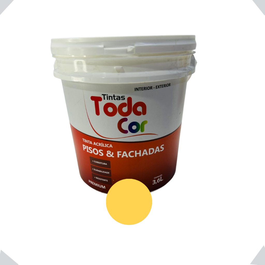 Tinta Acrílica Premium Pisos Fachadas Todacor Original 3,6l