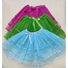 Saia De Tule Carnaval Grande com 4 babado de cetim 40cm em Oferta na Shopee