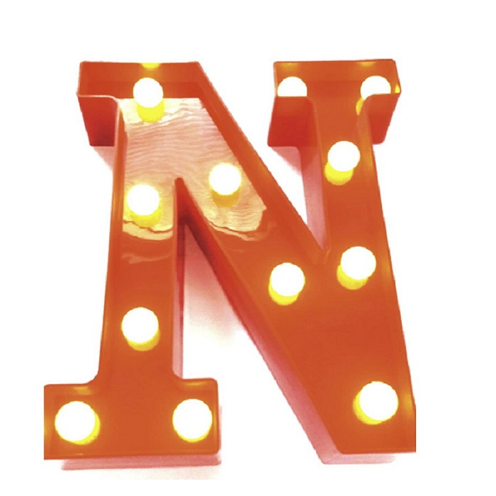 Letra Vermelha Luminária Led 3D Decorativa