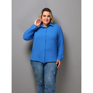 Camisa Social Plus Size moda blogueira B176