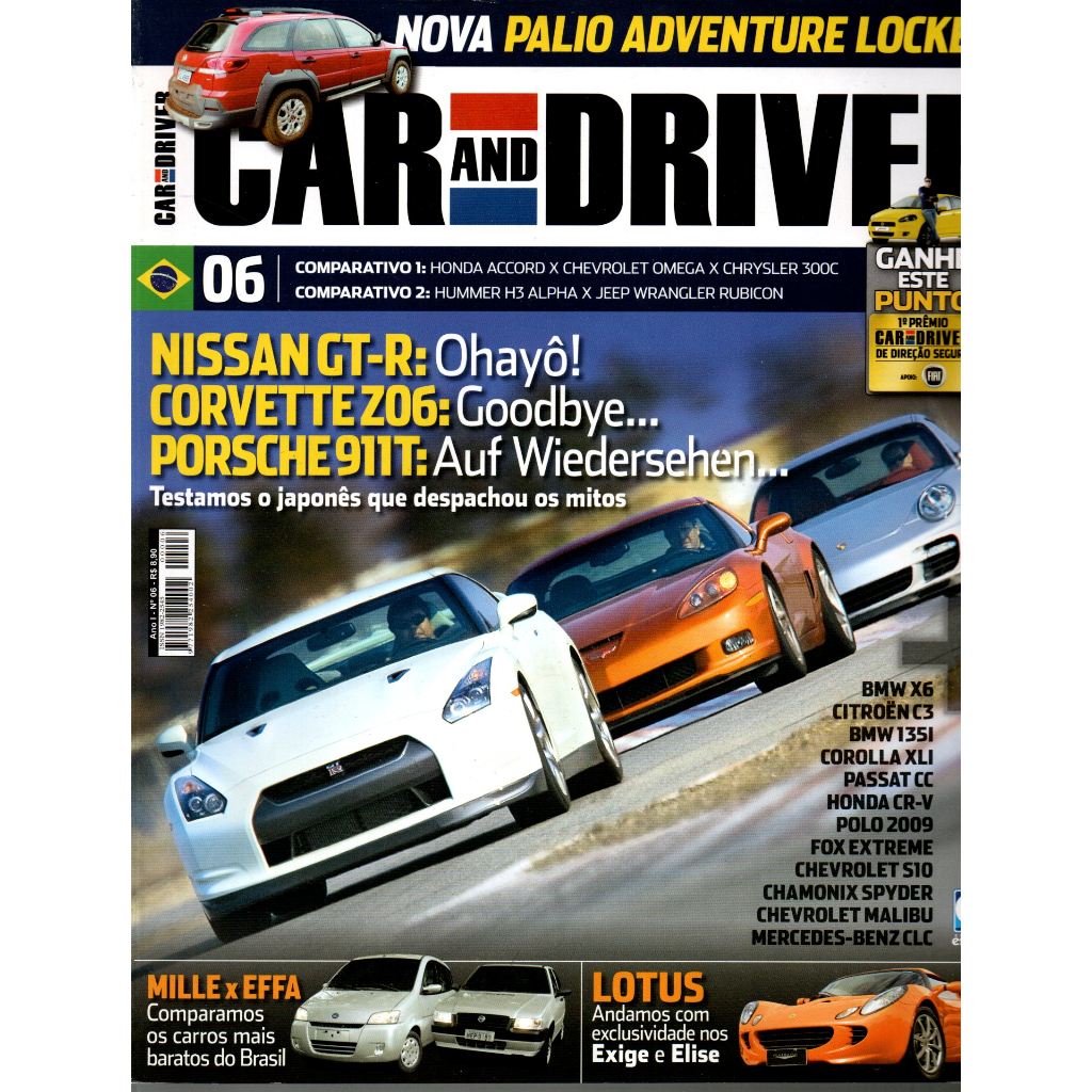 Revista Car And Driver, Ano 1, Edição 06 De 2008