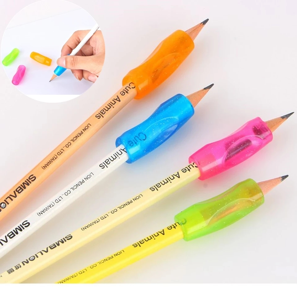 KIT 2/4/6/8 Apoio Adaptador Escrita Pega Lápis Engrossador em Oferta na Shopee