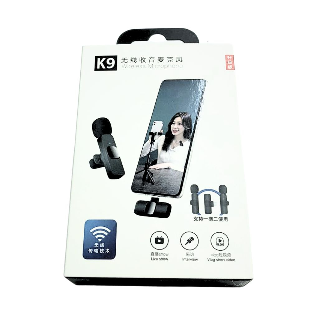 Conjunto de microfones de lapela de transmissão de microfone de lapela sem fio curto gravação de vídeo exigível microfone portátil para iphone