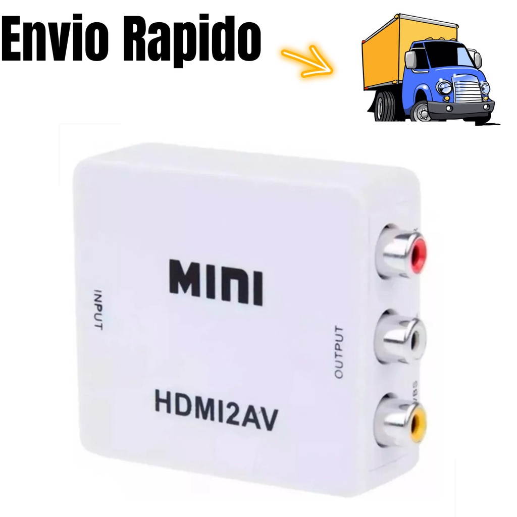 Conversor HDMI Para RCA TV Turbo Audio e Vídeo 1080P