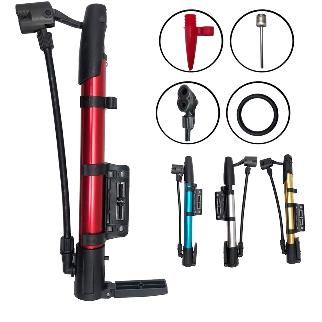 Bomba De Ar Portátil Para Encher Inflar Pneu De Mountain Bike Mtb Speed Bico Fino E Grosso