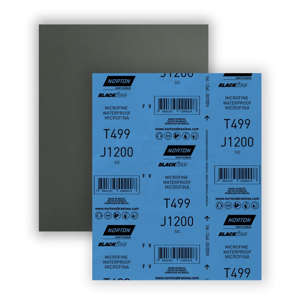 Lixa D'agua 1200 /1500 / 2000 / 2500 Norton Para Polimento