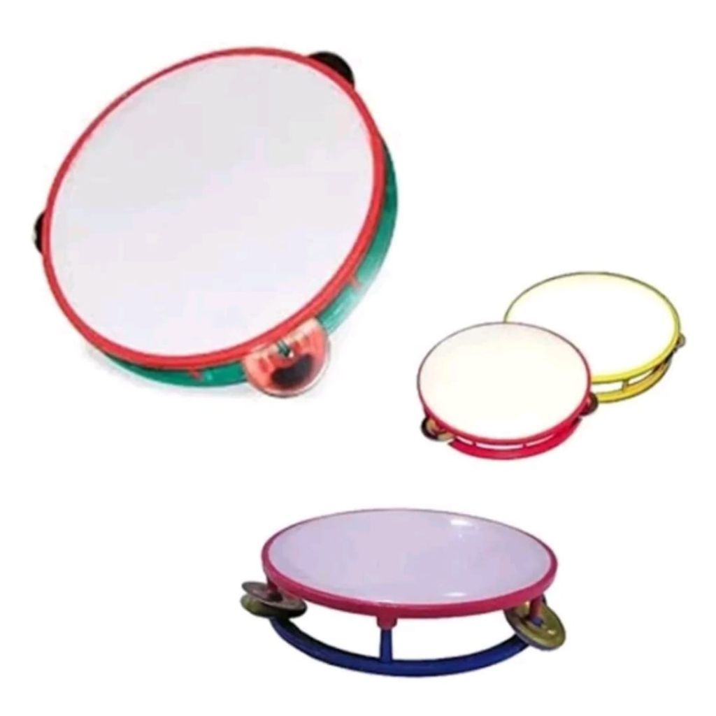 1 UNIDADE PANDEIRO DE PLASTICO INFANTIL 15 CM