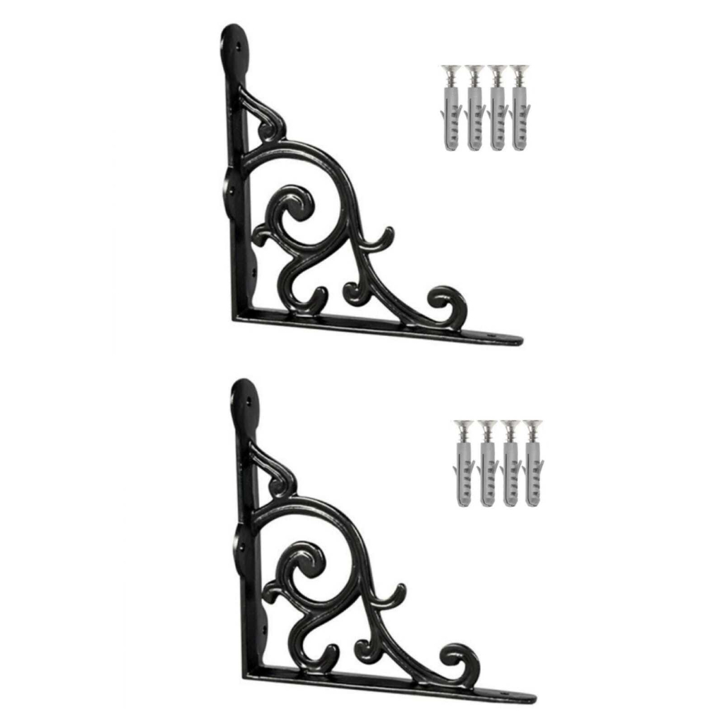 Mão Francesa De Aluminio 18x18 Com 2 Un + Buchas E Parafusos