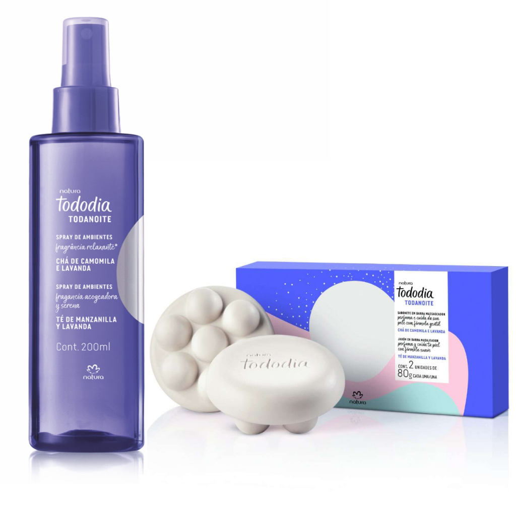 Conjunto Relaxamento Chá de Camomila e Lavanda Tododia Todanoite Natura