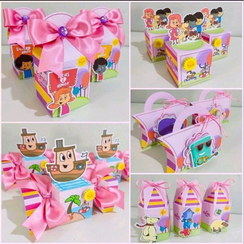 Lembrancinhas Personalizadas papelaria caixinha 3 palavrinhas rosa festa fácil