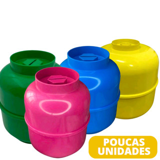 Cofre Cofrinho De Moedas Botijão 17cm Plastico Rigido Cofrinho Para Economias Grande