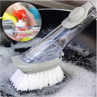 Escova de Limpeza 2 em 1 Dispenser Detergente Mágico Pronta Entrega em Oferta na Shopee