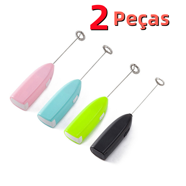 2 Peças Mini Mixer Elétrico Inox Misturador Batedor Elétrico para Claras de Ovos Shake Bebidas Envio Imediato Mixer Portatil