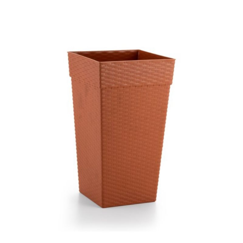Vaso Telha Rattan Quadrado 17,5 litros