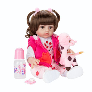 Brastoy Bebê Reborn Princesa Rosa 48cm 100% Silicone IG-500